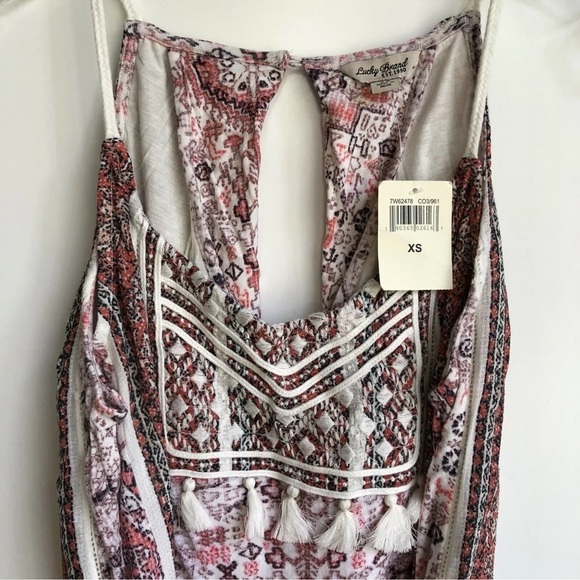 Lucky Brand Tribal Print Tie Waist Dress Size XS - Picture 7 of 11